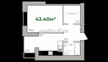Wohnung zum Verkauf in ZhK Lipky mit einem modernen Layout