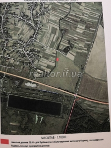 Sale of a plot of land in the village of Cherniv for construction