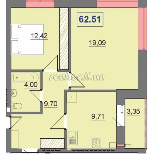 2 bedroom apartment in the new quarter Patriot4  Ivano-Frankivsk region  Ivano-Frankivsk  district Bam 