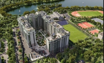 Elite new building on the shore of the city lake