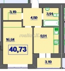The apartment near the Epicenter on the street of Stus LCD of the Levada 2nd line