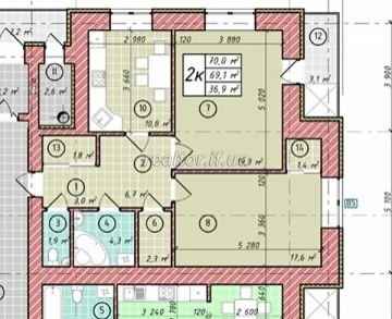 Apartment im Stadtzentrum in einem renommierten Viertel in der Nähe des Stadtparks Shevchenko