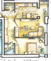 Apartment with heating and electricity