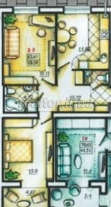 I will sell the two-room apartment near Veles shopping center on Vovchynetskaya Street 190
