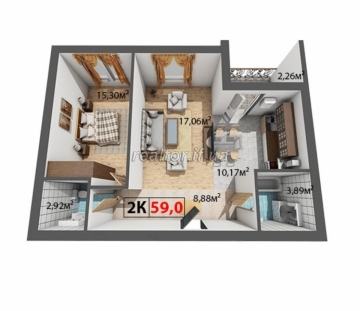 One bedroom apartment for sale in a modern residential complex in Vienna from the construction company VAMBUD