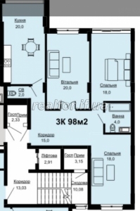 Продаж просторої трьохкімнатної квартири в житловому комплексі Комфорт Парк,ваші мрії стають реальністю