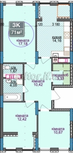 Продаж трьох кімнатної квартири в житловому комплексі River park 3
