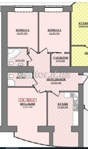 Spacious apartment with rational layout