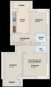 Geräumige Dreizimmerwohnung in einem Miethaus ZhK Mitechko Kozatske von einem Qualitätsentwickler Vertical
