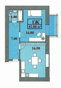 Urgently rented one-room apartment of a large area